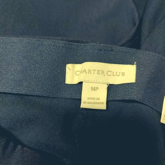 Charter Club Women's Petite Navy Blue Chelsea Pull-On Capri Pants - Picture 8 of 9